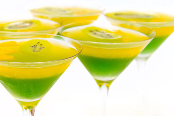 .Fruit jelly in the form of dessert