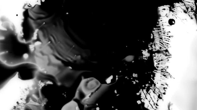 Paper absorbs ink paint. Painted black ink light box element.
