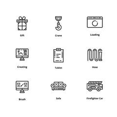 9 user interface line icon