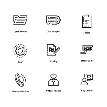 9 user interface line icon