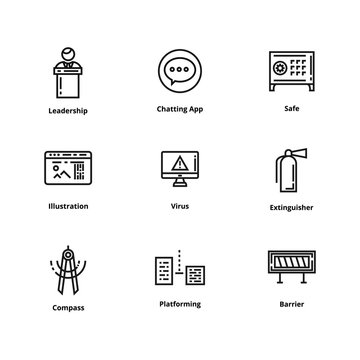 9 user interface line icon