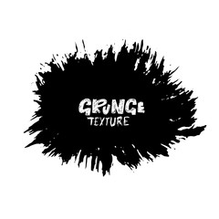 Ink vector dry brush stroke. Vector illustration. Grunge hand drawn watercolor texture. Space for text.