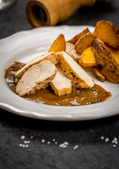 Chicken with pepper sauce