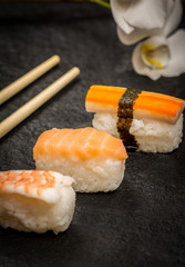 Sushi rolls nigiri