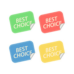 Best choice Labels. Isolated on white.