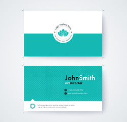 Business card template for commercial design on white background. vector illustration