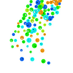 Vector Confetti Background Pattern. Element of design. Colored emoticons on a white background