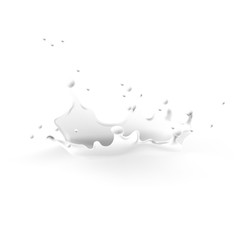 Milk splash. Natural dairy products. 3d vector object. Isolated illustration on white background for advertising design, sweet food element