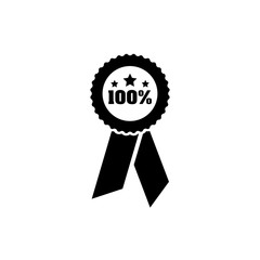 Approved or certified medal icon in a flat design. Rosette icon. Award vector