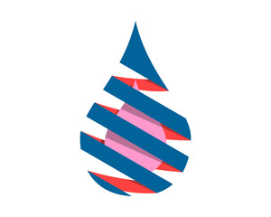 spiral water droplets image vector icon logo