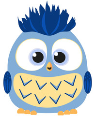 Cute baby boy owl colorful poster.