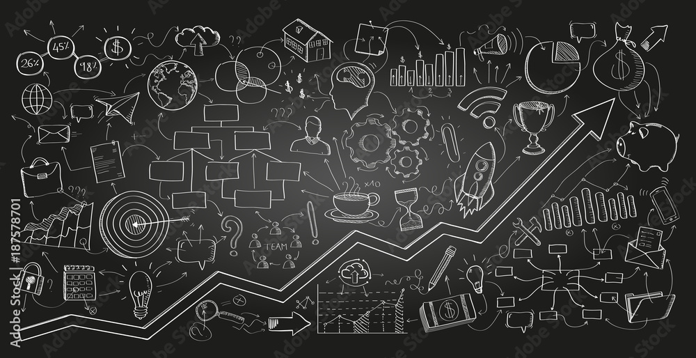 Poster hand drawn vector project presentation