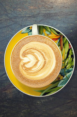 coffee cup with space on the wooden table