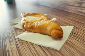 Khachapuri is a traditional Georgian dish