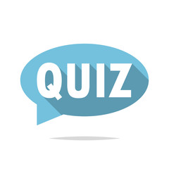 Quiz flat design icon vector