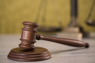 Law symbols. Court theme