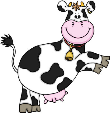 Cow Jumping Cartoon のストック写真 ロイヤリティフリーの画像 ベクター イラスト Adobe Stock