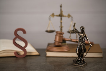 Law symbols. Court theme