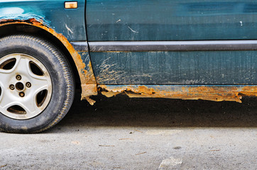Car with Rust and Corrosion