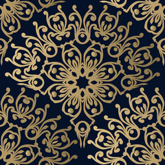 chinese seamless pattern on dark background