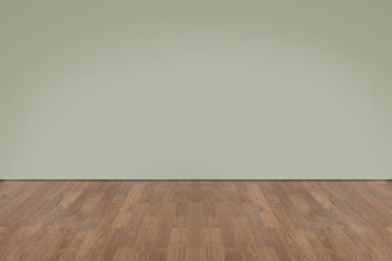 Walnut wood floor with wall background