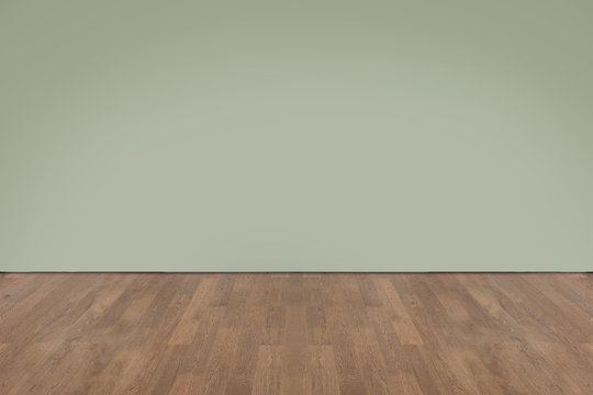 Walnut wood floor with wall background