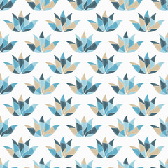 Seamless background with decorative leaves. Pattern with plants. Textile rapport.