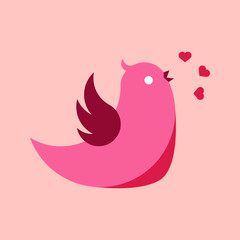 Obraz premium Abstract Bird Singing Vector Illustration Graphic
