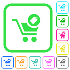 Product purchase features vivid colored flat icons