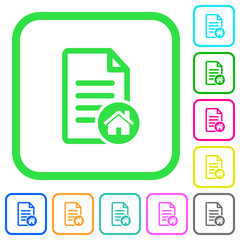 Default document vivid colored flat icons