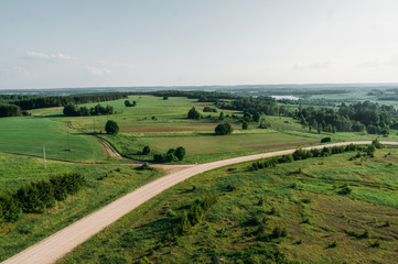 Fototapeta na wymiar Beautiful summer landscape of Kreva, Grodno Region, Belarus