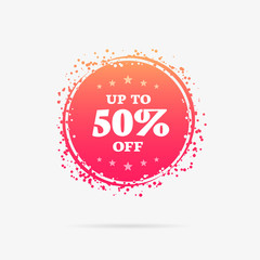 Up to 50% Off Offer Label
