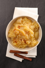 apple sauce and cinnamon