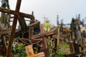 Fototapeta na wymiar Hill of crosses