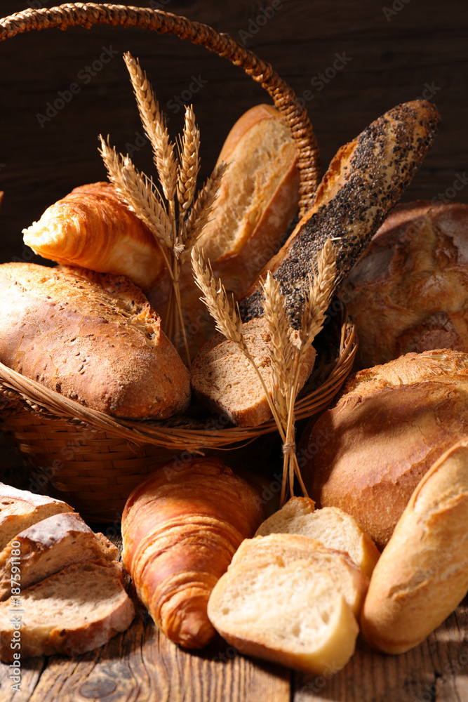 Poster assorted bread and pastry