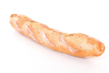 baguette isolated on white background