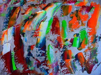 Art abstract paint with acrylic colors