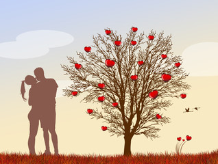 illustration of the tree of love