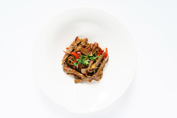 beef with noodles