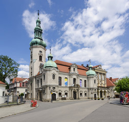 Fototapeta na wymiar Evangelical church in Pszczyna, Poland