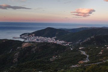 Fototapeta na wymiar Riviera of Budva in Montenegro on Adriatic Sea coast