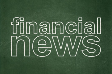 Obraz premium News concept: text Financial News on Green chalkboard background