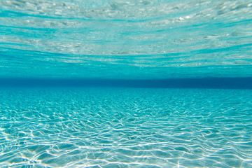 Underwater shoot of an infinite sandy sea