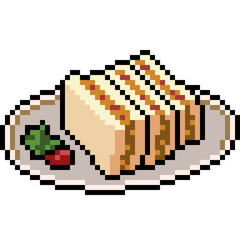 vector pixel art food sandwich