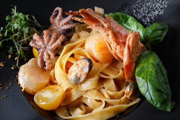 Pasta with seafood