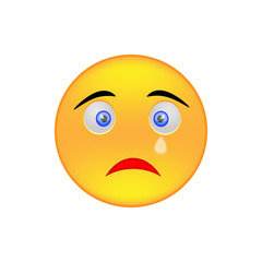 Fototapeta premium Crying yellow smiley