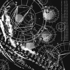 The esoteric mystical background of the zodiac horoscope natal chart