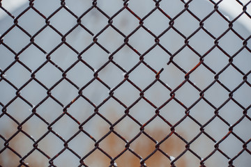 Fototapeta premium Iron gratings and metal fence gratings as a background