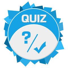 Quiz Blue Squares Text 