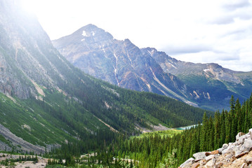 Das Tal am Mount Edith Cavell in Kanada